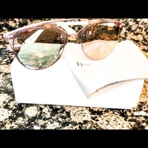 AUTHENTIC Dior rose gold reflective sunglasses